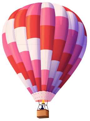 3D Graphic of Hot air balloon